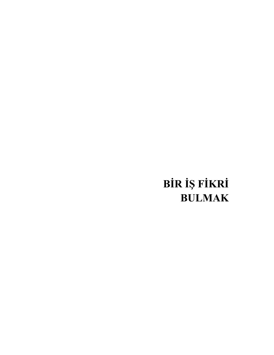 Bir İş Fikri Bulmak PDF – Kolektif