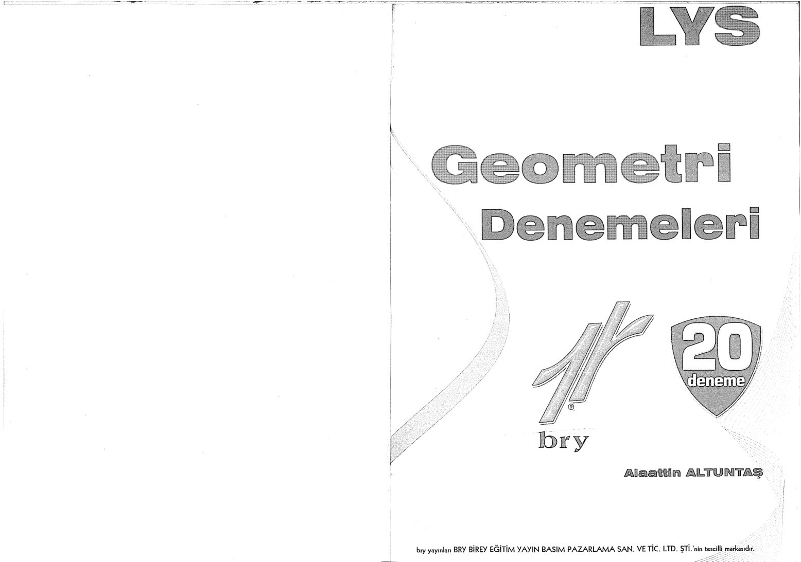 LYS Geometri 20 Deneme PDF – Birey Dershaneleri Komisyon