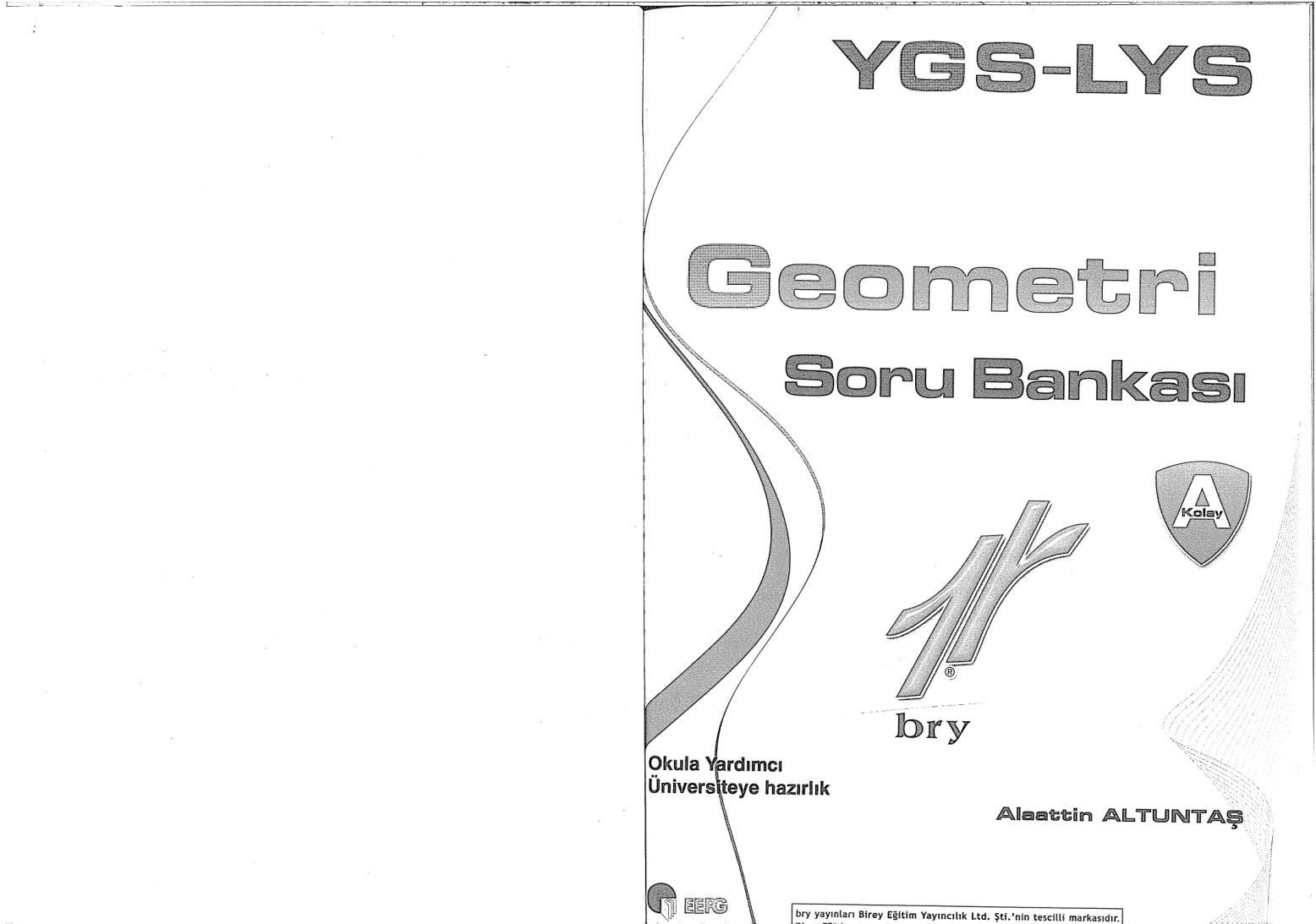 YGS-LYS Geometri A Soru Bankası PDF – Birey Dershaneleri Komisyon