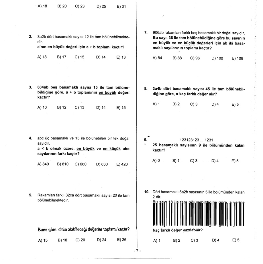 Matematik Konu Kavrama Testleri PDF – Birikim Yayınları Komisyon