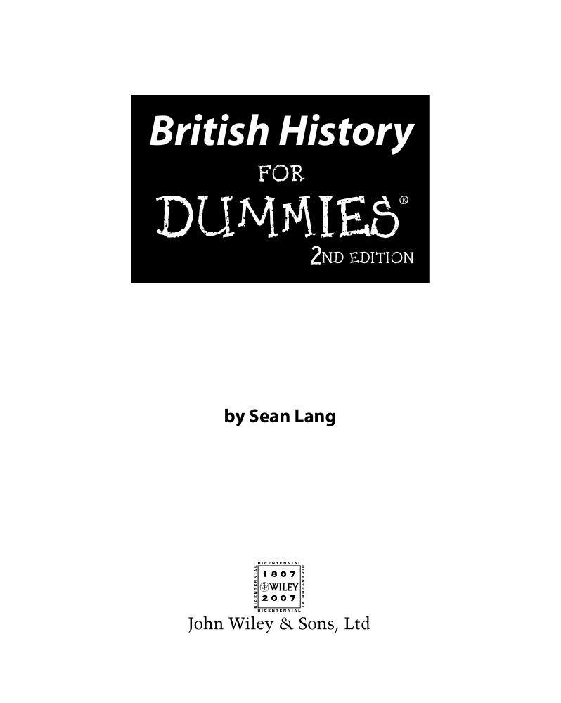 British History for Dummies PDF – Seán Lang