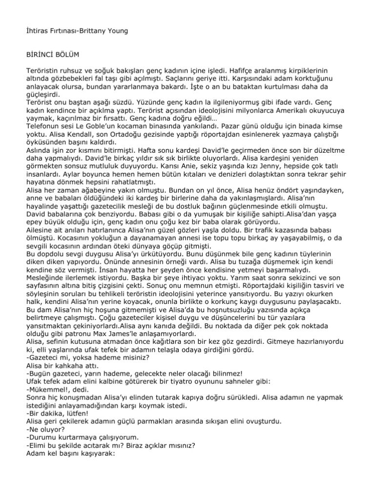 Brittany Young Ihtiras Firtinasi Kitap Kapağı