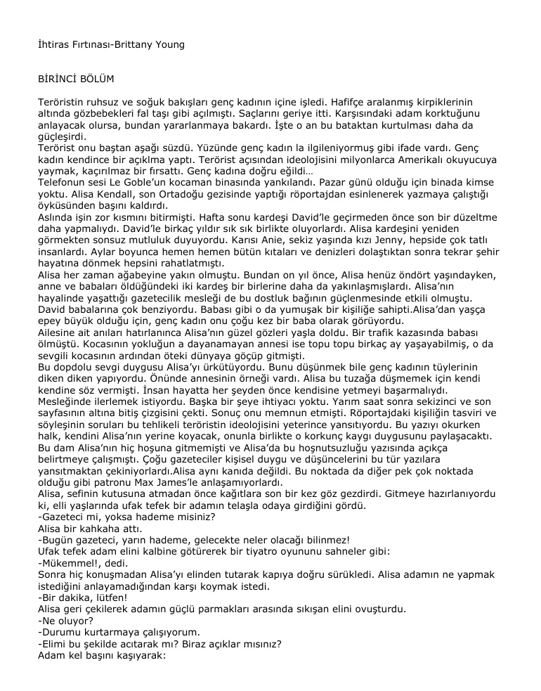 İhtiras Fırtınası PDF – Brittany Young