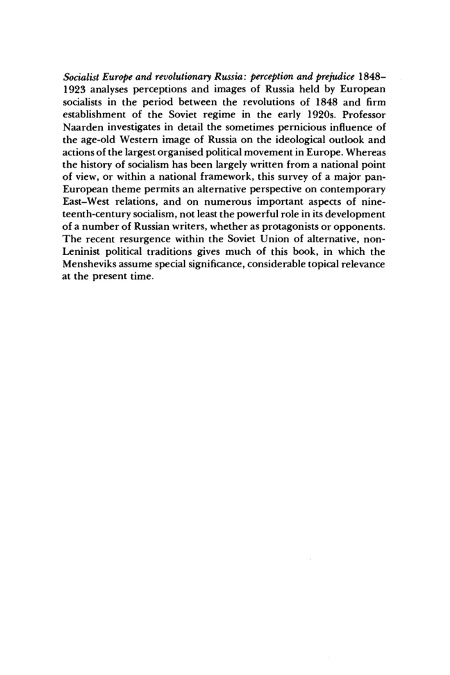 Socialist Europe and Revolutionary Russia PDF – Bruno Naarden