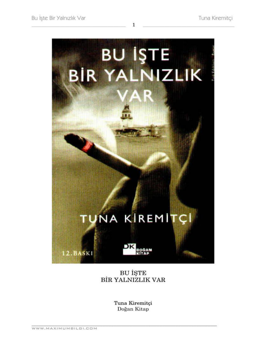 Bu İşte Bir Yalnızlık Var PDF – Tuna Kiremitçi