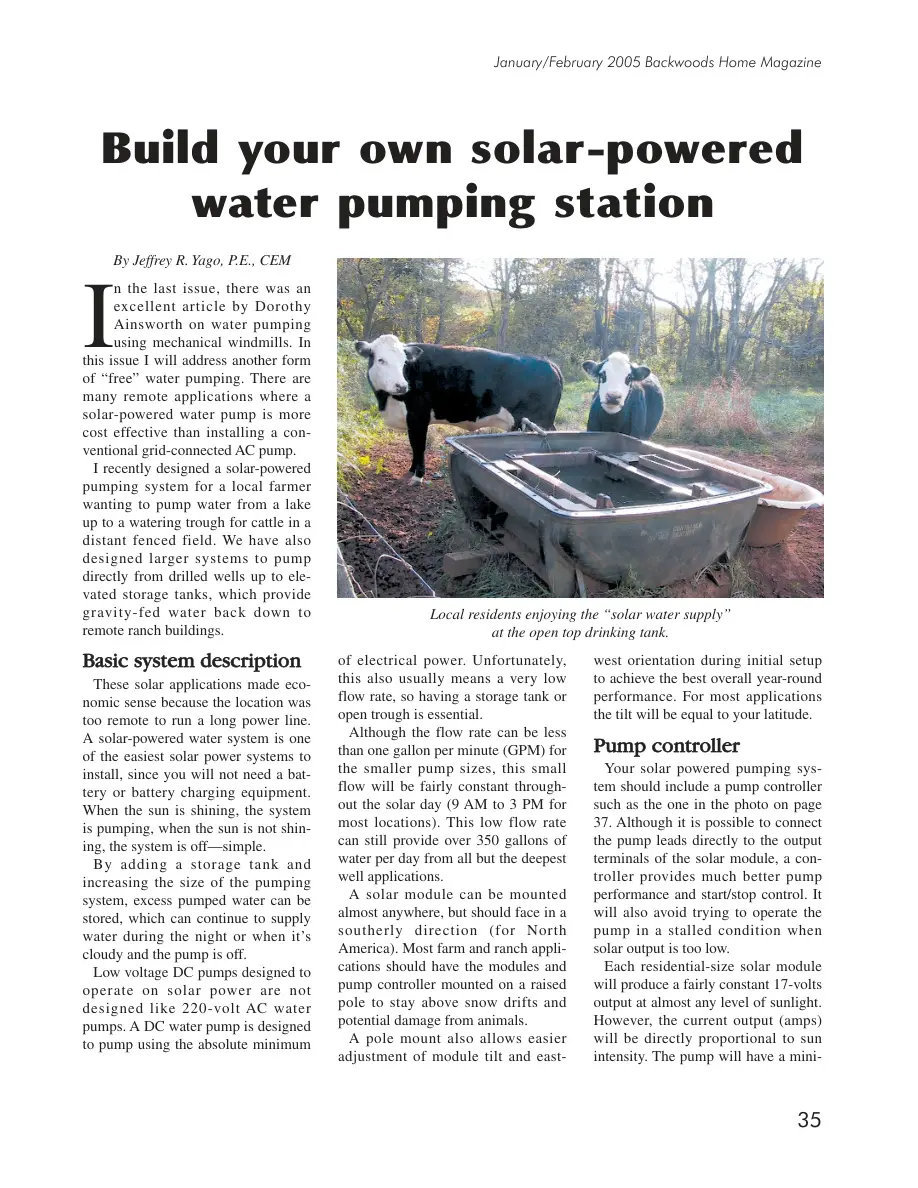 Build Your Own Solar-Powered Water Pumping Station PDF – Unknown