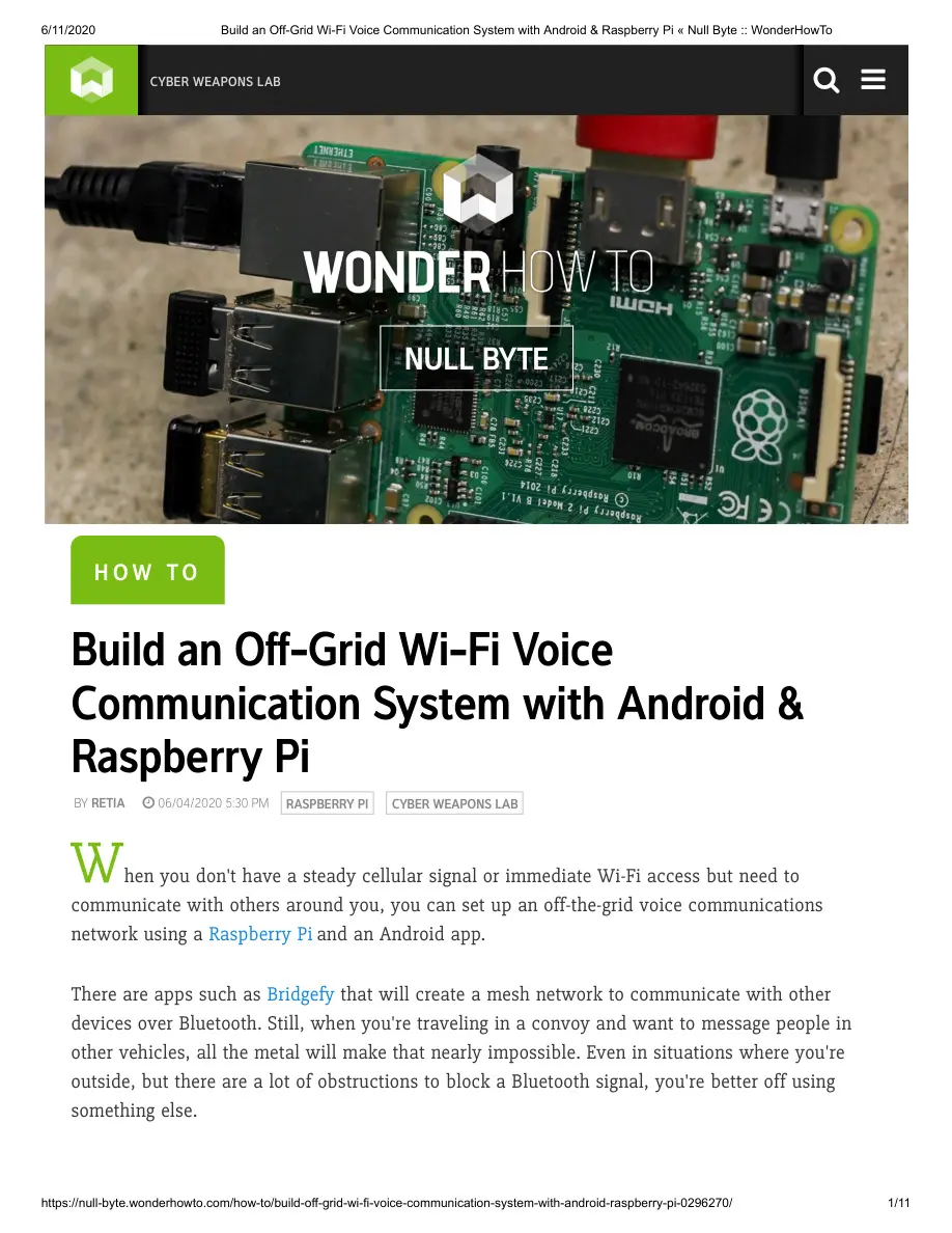 Build An Off-Grid Wi-Fi Voice Communication System With Android PDF – Unknown