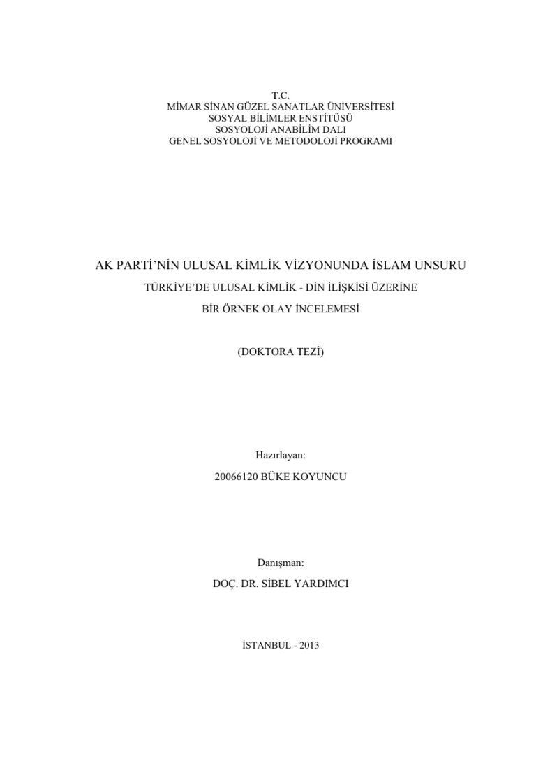 Büke KoyuncuAk Partinin Ulusal Kimlik Vizyonunda İslam Unsuru Türkiyede Ulusal Kimlik Din İlişkisi Üzerine Bir Örnek Olay İncelemesi Kitap Kapağı