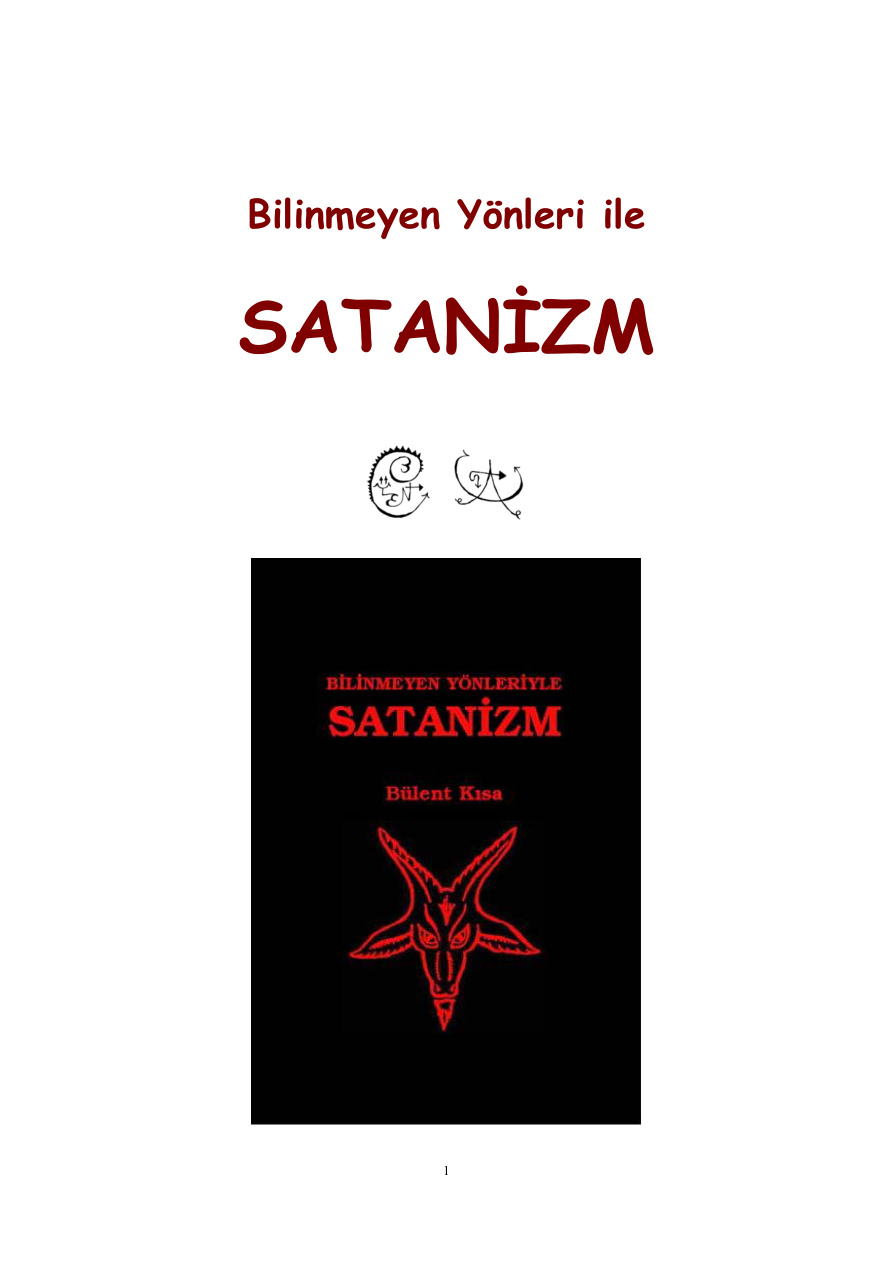 Bilinmeyen Yönleriyle Satanizm PDF – Bülent Kısa