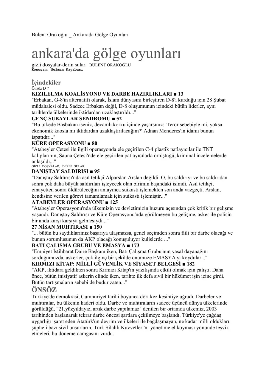 Ankara’da Gölge Oyunları PDF – Bülent Orakoğlu