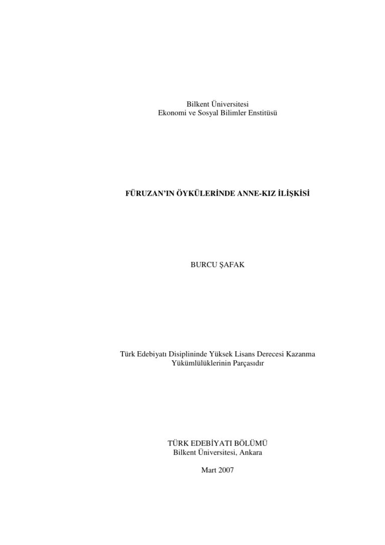 Füruzan'ın Öykülerinde Anne-Kız İlişkisi PDF - Burcu Şafak 7 Burcu Şafak Füruzan'ın Öykülerinde Anne Kız İlişkisi Kitap Kapağı