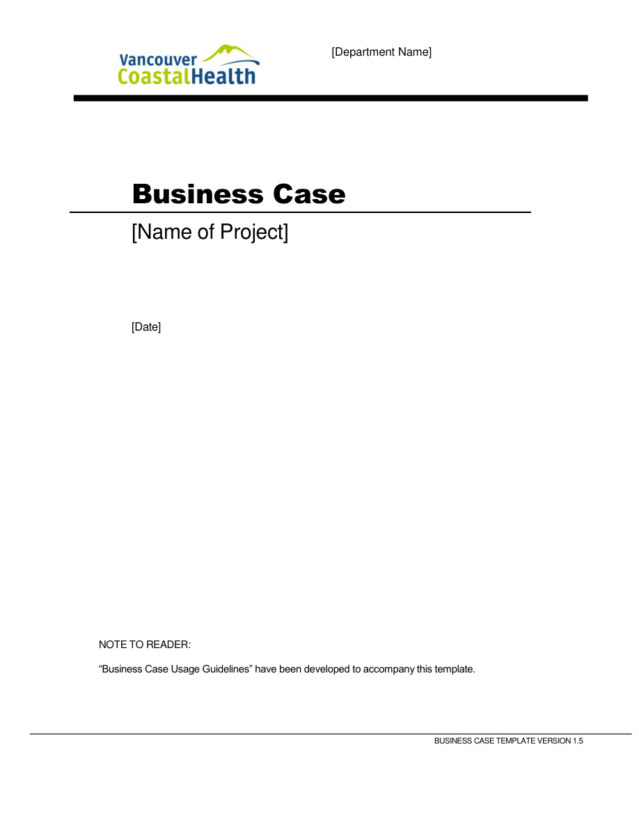 Business Case Template (Long Form) PDF – Unknown