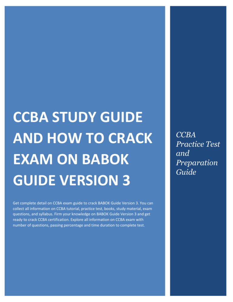 CCBA Study Guide and How to Crack Exam o Kitap Kapağı