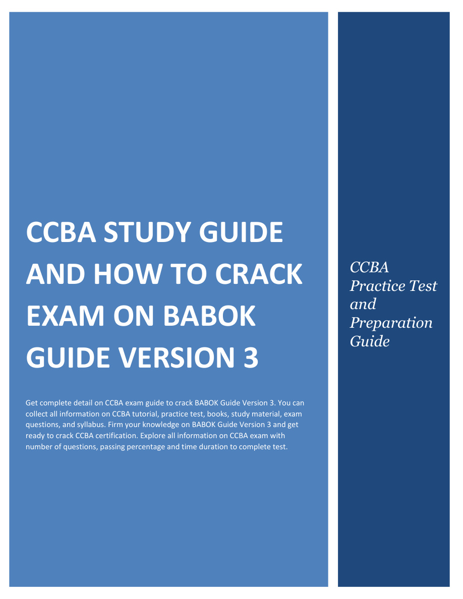CCBA Study Guide and How to Crack the Exam PDF – Unknown