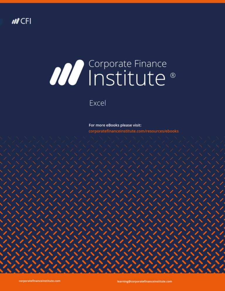 CFI Excel eBook PDF - Corporate Finance Institute (CFI) 1 CFI Excel eBook Kitap Kapağı
