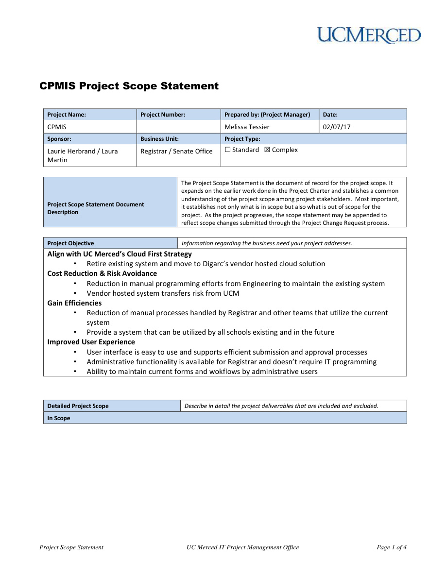 CPMIS Scope Statement PDF – Unknown
