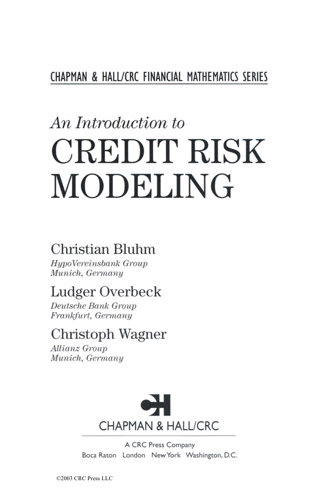 Credit Risk: An Introduction to Credit Risk Modeling PDF – Unknown