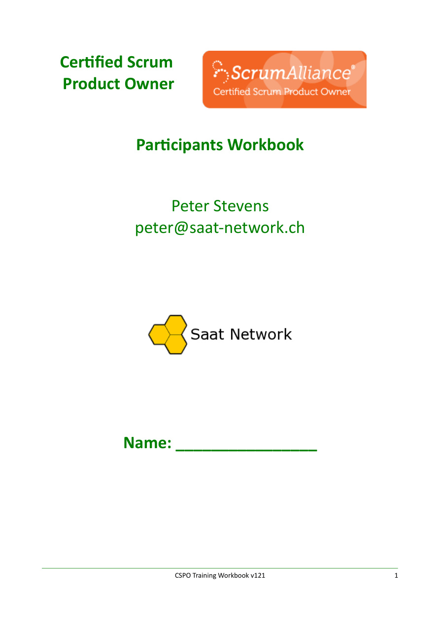 CSPO Book v121 PDF – Unknown / Scrum Alliance