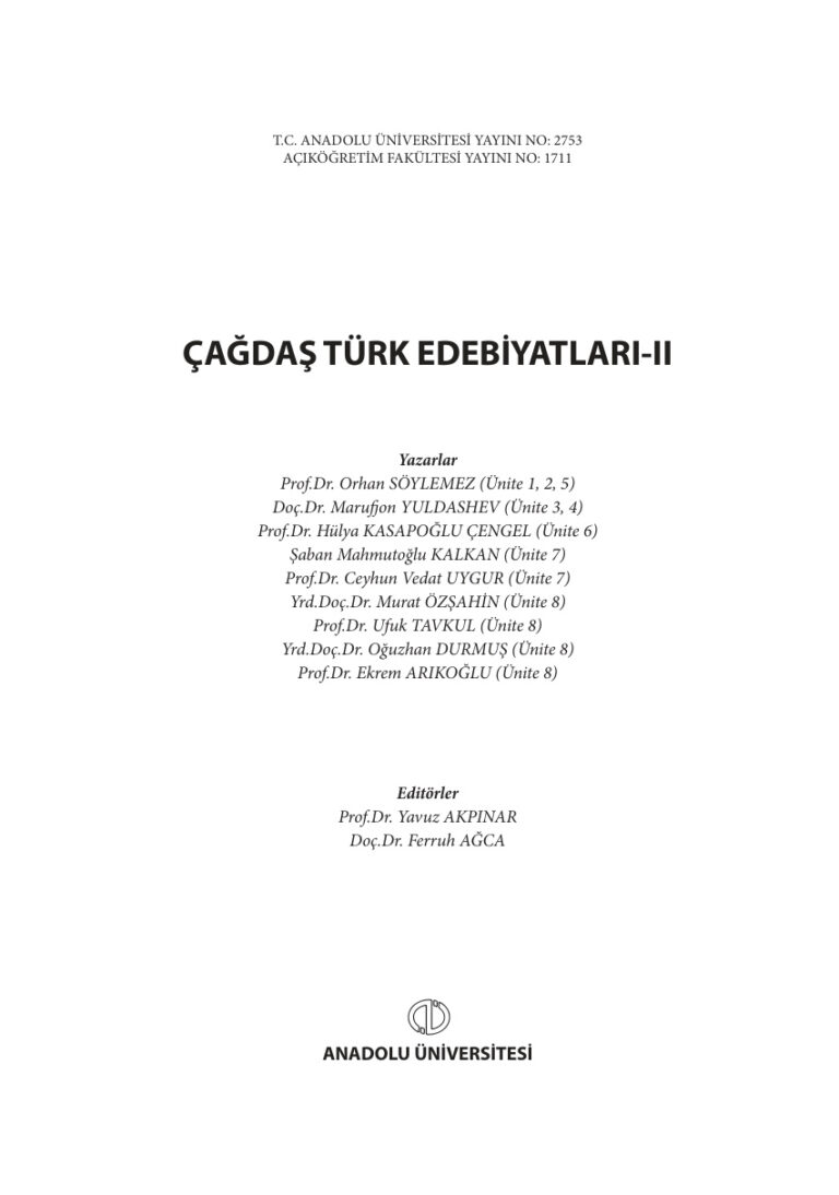 Çağdaş Türk Edebiyatları 2 PDF - Kolektif / Araştırma 16 Çağdaş Türk Edebiyatları 2 Kitap Kapağı