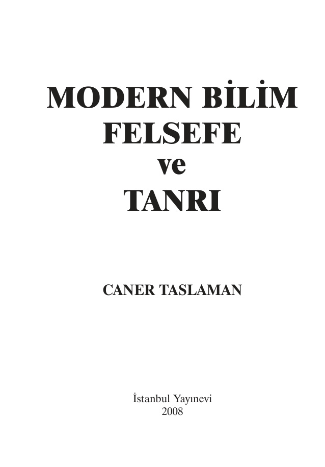 Modern Bilim ve Tanrı PDF – Caner Taslaman