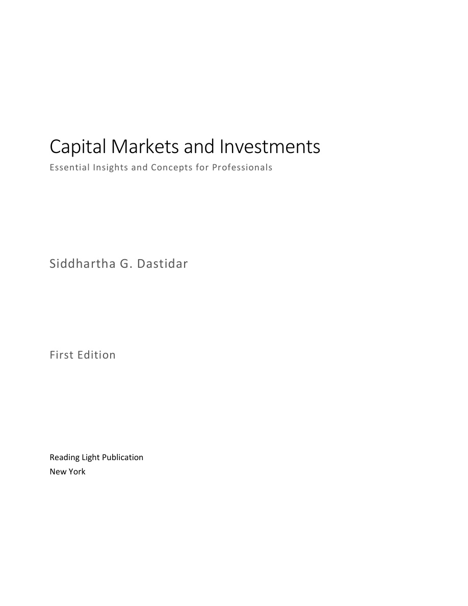Capital Market and Investments PDF – Unknown