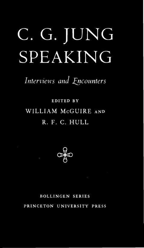 Speaking Interviews and Encounters PDF – Carl Gustav Jung