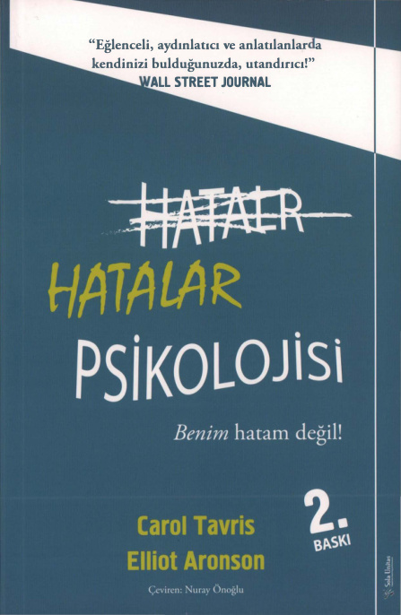 Hatalar Psikolojisi PDF – Carol Tavris – Elliot Aronson