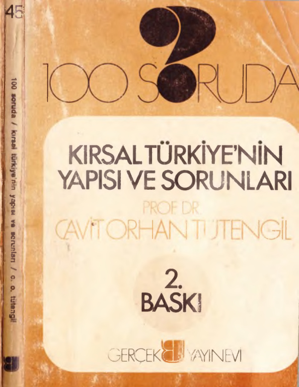 100 Soruda Kırsal Türkiye’nin Yapısı ve Sorunları PDF – Cavit Orhan Tütengil