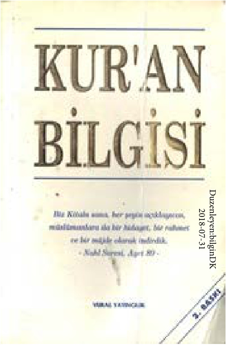 Kuran Bilgisi PDF – Cavit Yalçın