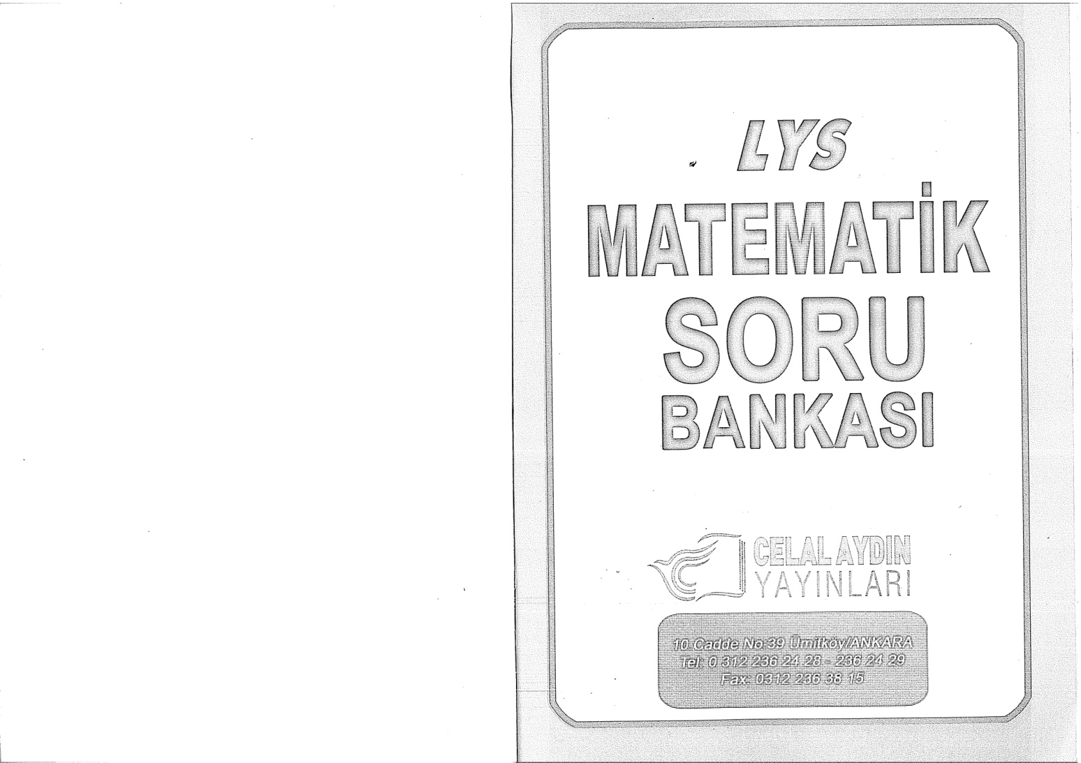 Celal Aydın LYS Matematik Soru Bankası PDF – Celal Aydın