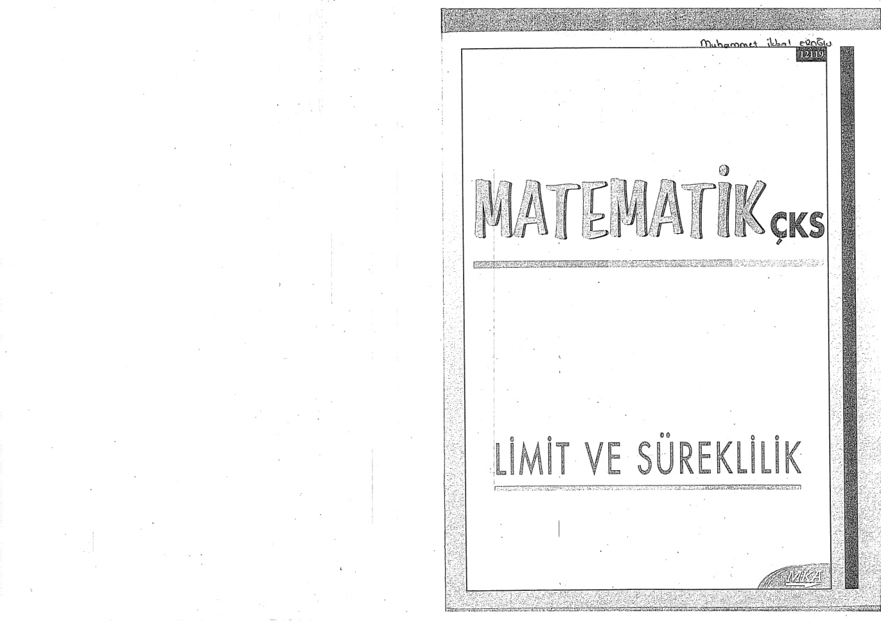 Limit ve Süreklilik PDF – Celal Aydın