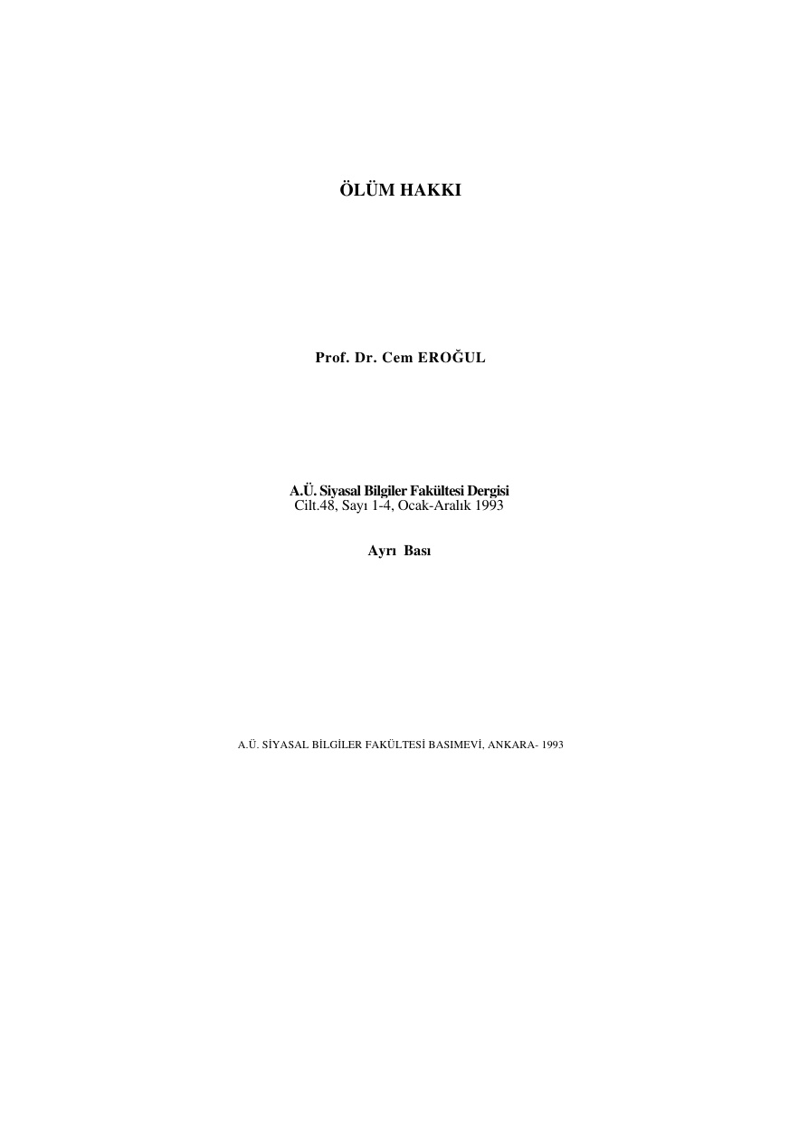 Ölüm Hakkı PDF – Cem Eroğul