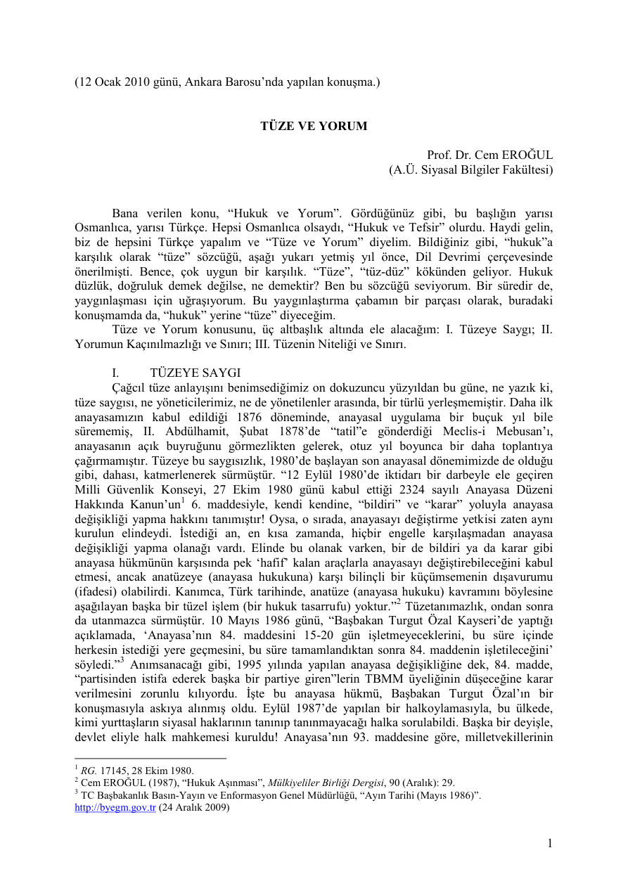 Tüze ve Yorum PDF – Cem Eroğul