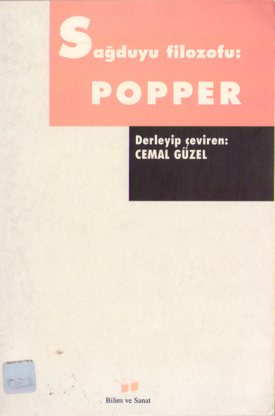 Sağduyu Filozofu Popper PDF – Cemal Güzel