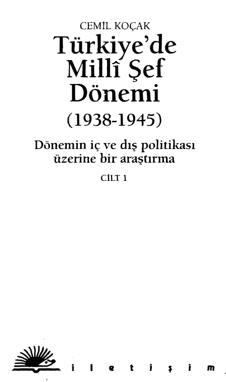 Türkiye’de Milli Şef Dönemi (1938-1945) Cilt 1 PDF – Cemil Koçak