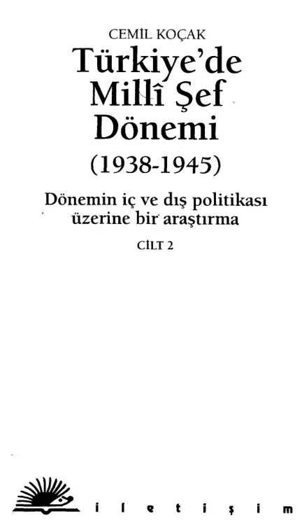 Türkiye’de Milli Şef Dönemi (1938-1945) Cilt 2 PDF – Cemil Koçak