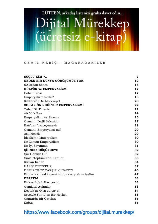 Mağaradakiler PDF – Cemil Meriç
