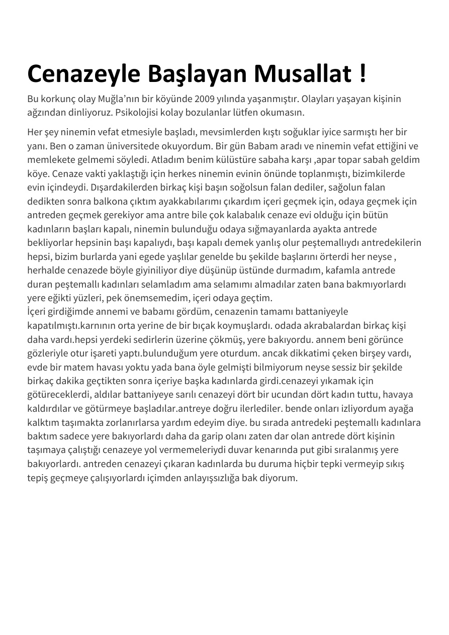 Cenazeyle Başlayan Musallat PDF – Anonim / Araştırma
