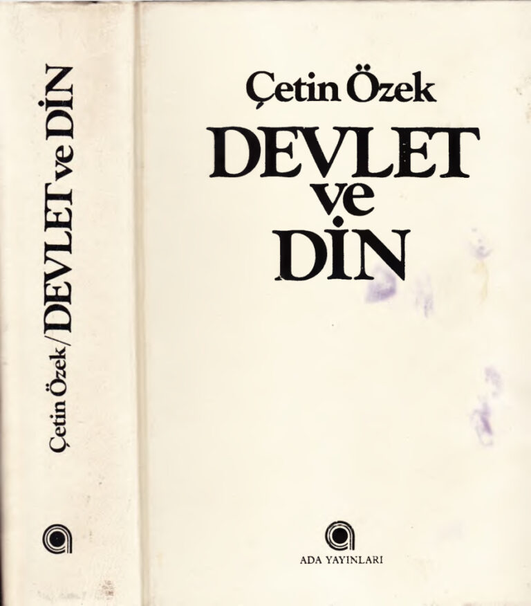 Çetin Özek Devlet ve Din Ada Yayınları Kitap Kapağı