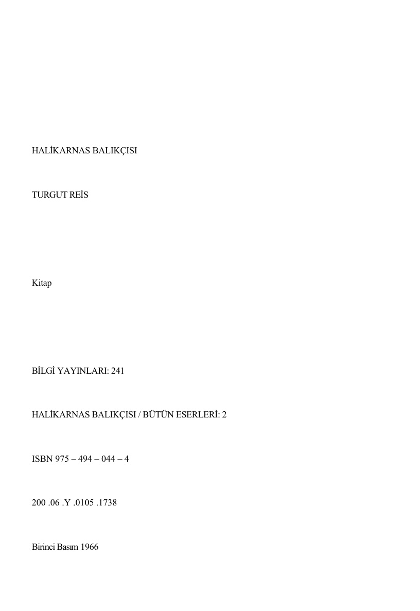 Turgut Reis PDF – Cevat Şakir Kabaağaçlı (Halikarnas Balıkçısı)