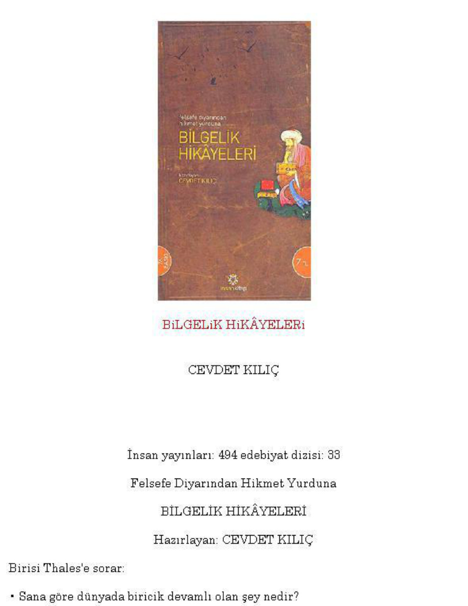 Bilgelik Hikayeleri PDF – Cevdet Kılıç