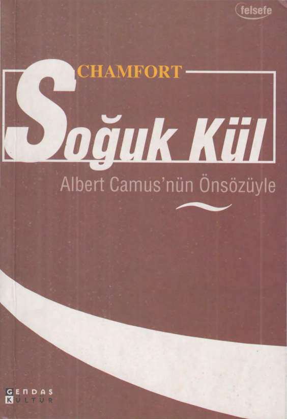 Chamfort Soğuk Kül Gendaş Yayınları Kitap Kapağı