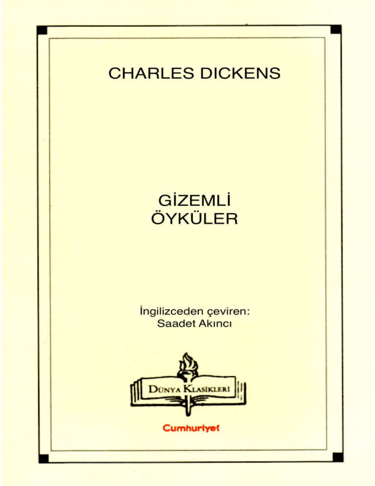 Charles Dickens Gizemli Öyküler Kitap Kapağı