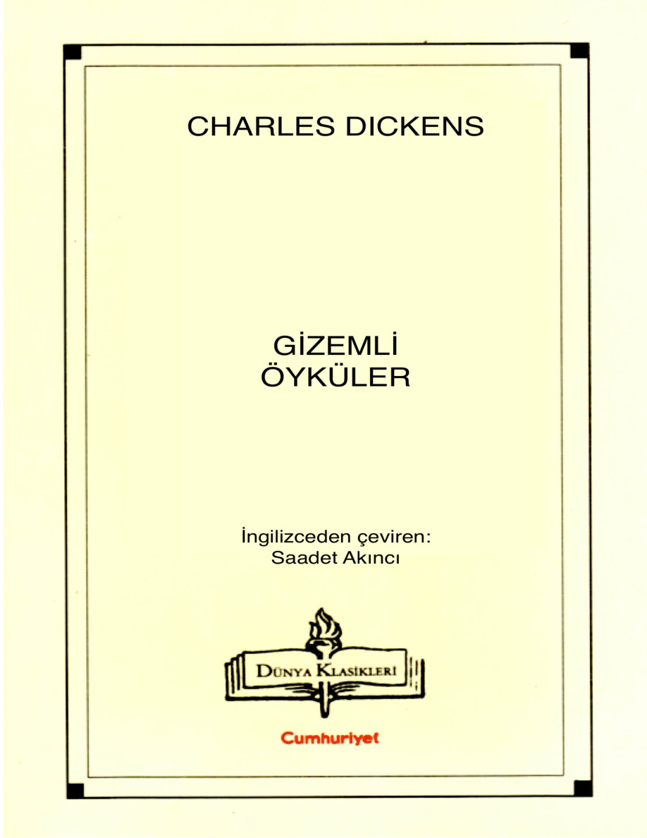 Gizemli Öyküler PDF – Charles Dickens