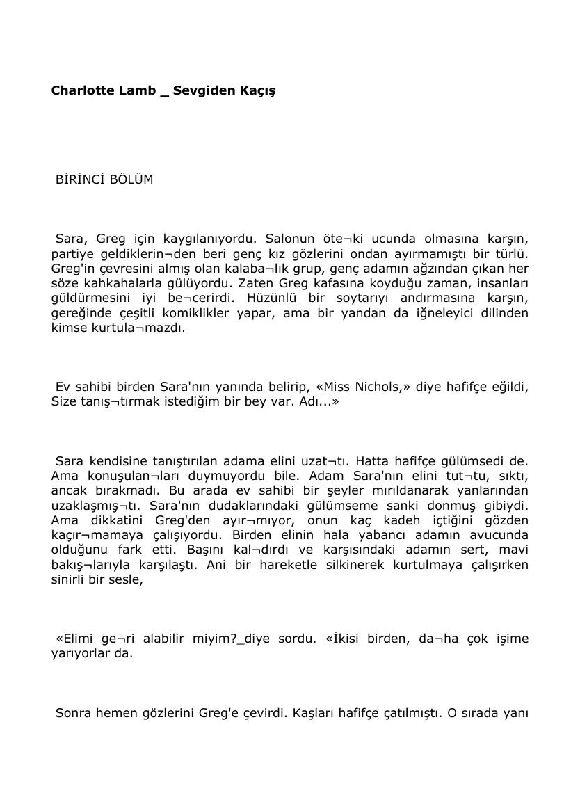 Sevgiden Kaçış PDF – Charlotte Lamb