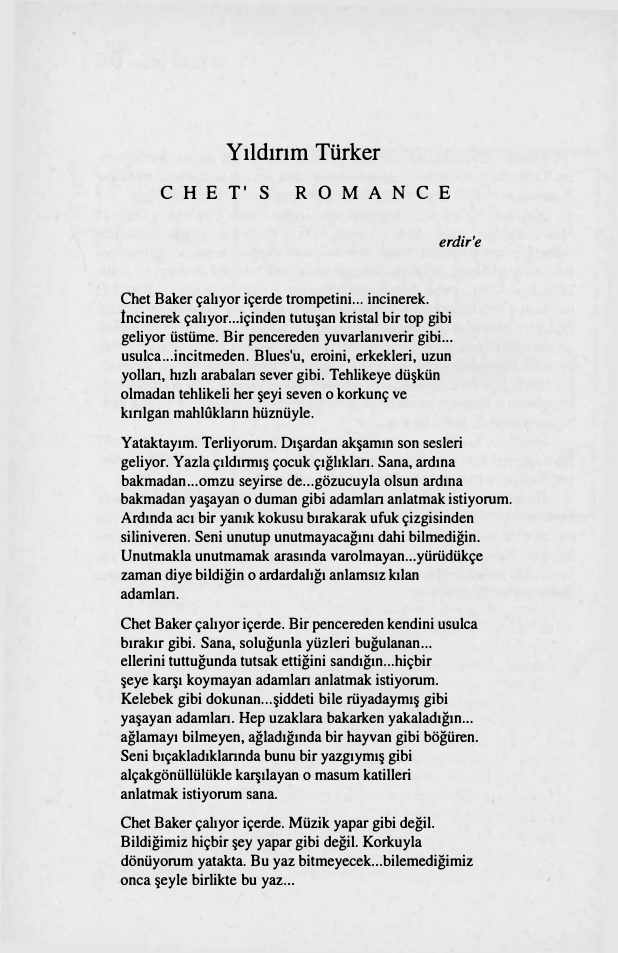 Chet’s Romance PDF – Yıldırım Türker