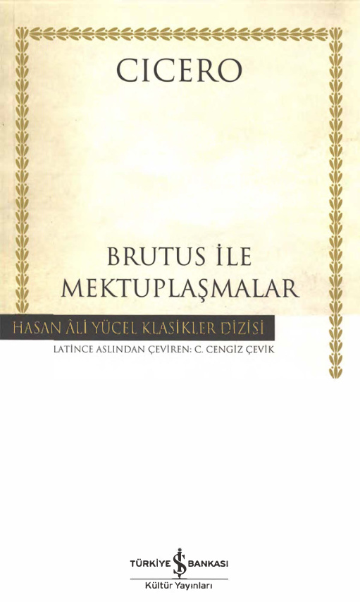 Brutus İle Mektuplaşmalar PDF – Cicero