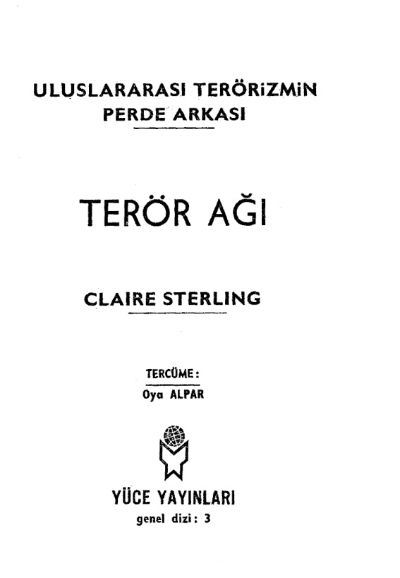 Terör Ağı PDF – Claire Sterling