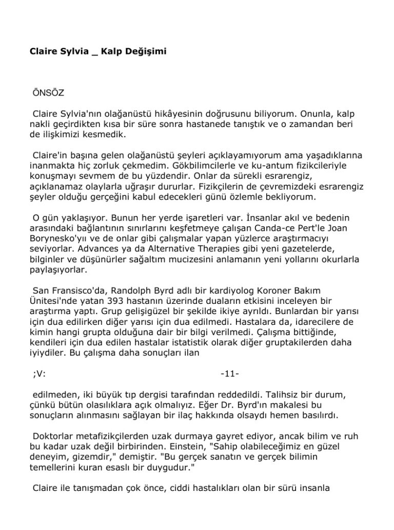 Kalp Değişimi PDF - Claire Sylvia 23 Claire Sylvia Kalp Değişimi Kitap Kapağı
