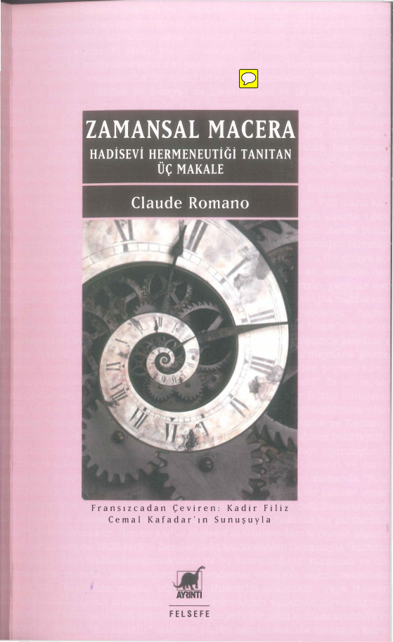 Zamansal Macera Hadisevi Hermeneutiği Tanıtan Üç Makale PDF – Claude Romano